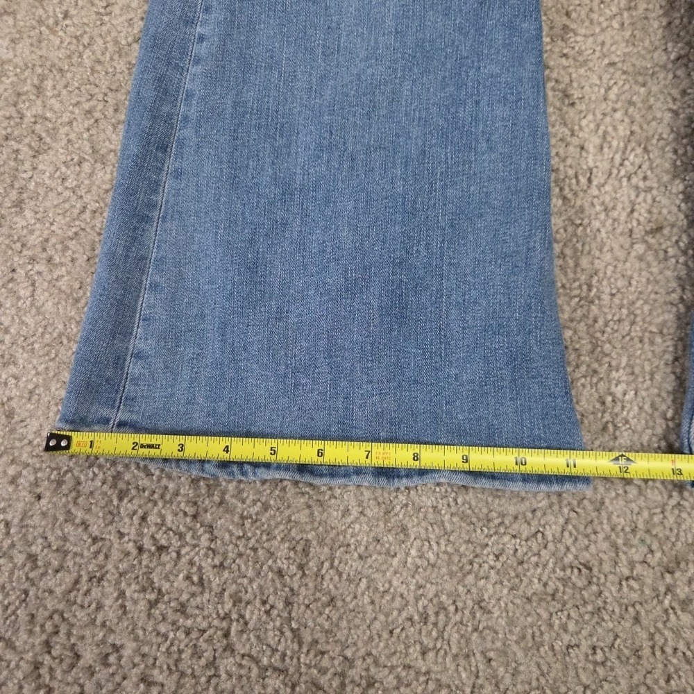 Free People We The Free Denim Jumpsuit Womens Size Large Zip Front Flare Jayde - Picture 2 of 8